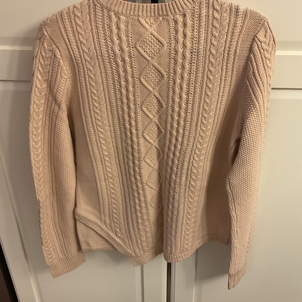 BCBGMaxAzria Women's Cable Knit Sweater - Light Pink
